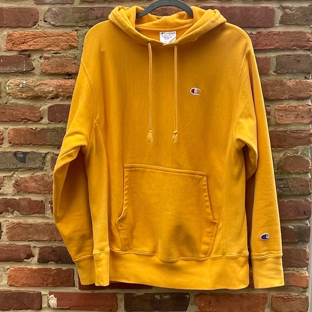 Champion Reverse Weave Hoodie in Canary Yellow